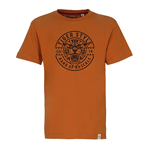 Band of Rascals Kinder Kurzarm T-Shirt Tiger Style aus Bio-Baumwolle, Rust, Gr. 110/116 von Band of Rascals