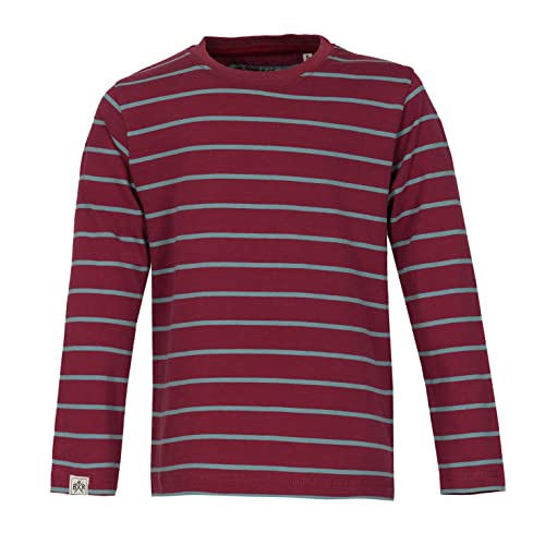 Band of Rascals Kinder Langarmshirt Striped aus Bio-Baumwolle, Bordeaux, Gr: 152 von Band of Rascals