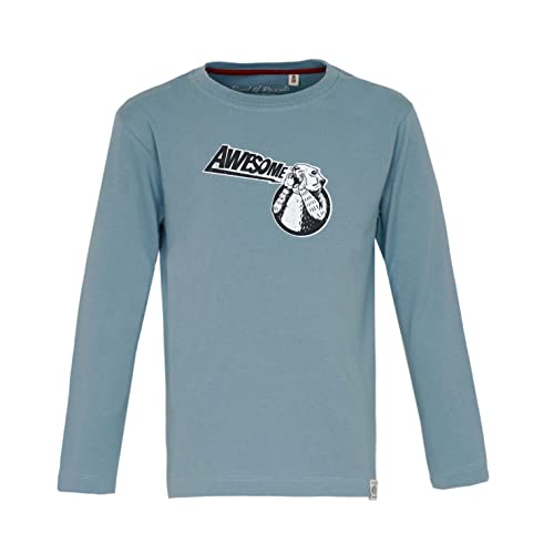 Band of Rascals Kinder Langarmshirt Awesome aus Bio-Baumwolle, Arctic-Blue, Gr: 110/116 von Band of Rascals