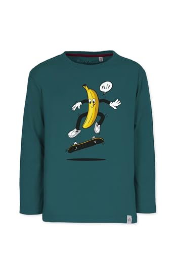 Band of Rascals Kinder Langarmshirt Banana Flip aus Bio-Baumwolle, Racing-Green, Gr: 146 von Band of Rascals