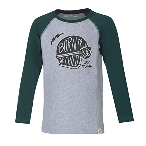 Band of Rascals Kinder Langarmshirt Helmet Raglan aus Bio-Baumwolle, Racing-Green, Gr: 158 von Band of Rascals