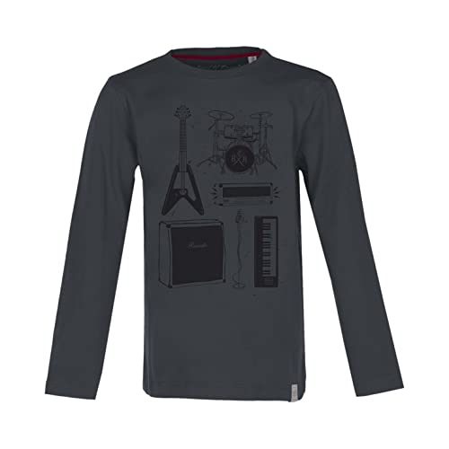 Band of Rascals Kinder Langarmshirt I Wanna Rock aus Bio-Baumwolle, Dark-Grey, Gr: 158 von Band of Rascals