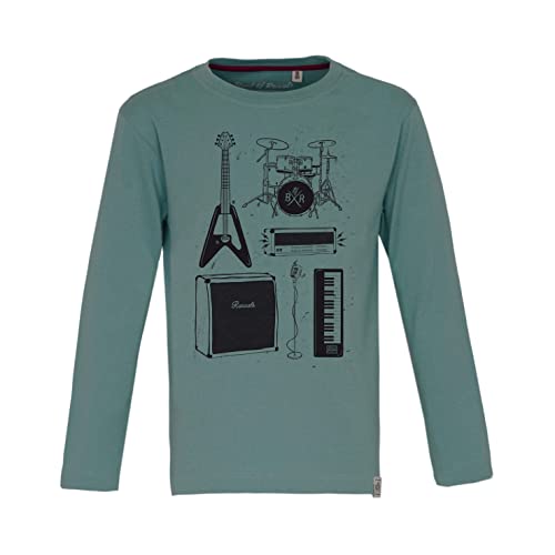 Band of Rascals Kinder Langarmshirt I Wanna Rock aus Bio-Baumwolle, sage, Gr: 140 von Band of Rascals