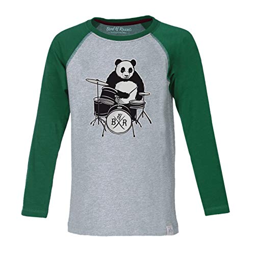 Band of Rascals Kinder Langarmshirt Panda aus Bio-Baumwolle, Dark-Green, Gr: 122/128 von Band of Rascals