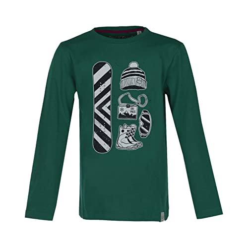 Band of Rascals Kinder Langarmshirt Snowboard aus Bio-Baumwolle, Racing-Green, Gr: 152 von Band of Rascals