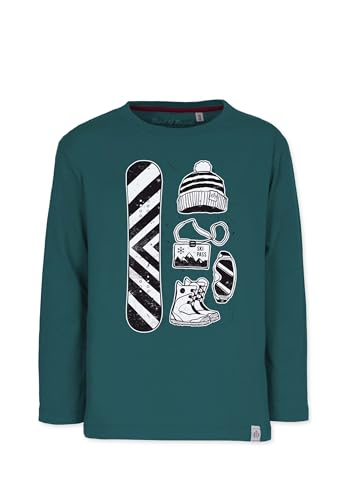Band of Rascals Kinder Langarmshirt Snowboard aus Bio-Baumwolle, Racing-Green, Gr: 164 von Band of Rascals