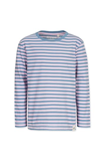 Band of Rascals Kinder Langarmshirt Striped aus Bio-Baumwolle, Aegean-Blue-Faded-pink, Gr. 110/116 von Band of Rascals