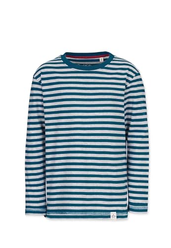 Band of Rascals Kinder Langarmshirt Striped aus Bio-Baumwolle, Dark-Petrol, Gr: 164 von Band of Rascals