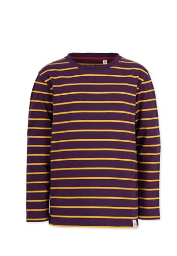 Band of Rascals Kinder Langarmshirt Striped aus Bio-Baumwolle, Dark-Purple-Mustard, Gr. 158 von Band of Rascals