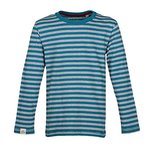 Band of Rascals Kinder Langarmshirt Striped aus Bio-Baumwolle, Petrol, Gr: 158 von Band of Rascals