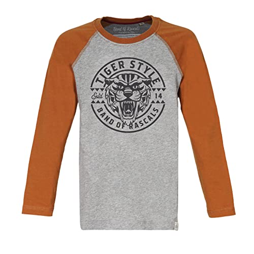 Band of Rascals Kinder Langarmshirt Tiger Style aus Bio-Baumwolle, Rust, Gr: 122/128 von Band of Rascals