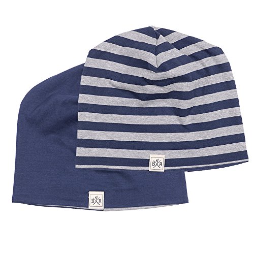 Band of Rascals Kinder Mütze Wende Beanie Bio-Baumwolle (Navy-Grey) von Band of Rascals