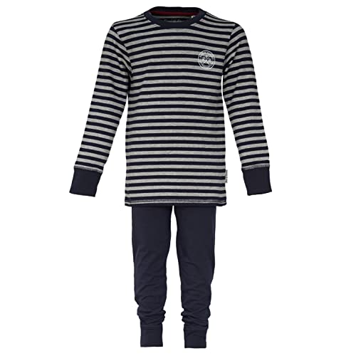 Band of Rascals Kinder Schlafanzug Basic Striped Pyjama, Navy-Grey, Gr. 110/116 von Band of Rascals