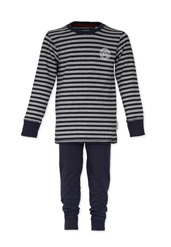Band of Rascals Kinder Schlafanzug Basic Striped Pyjama, Navy-Grey, Gr. 122/128 von Band of Rascals
