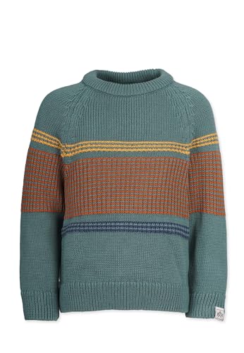 Band of Rascals Kinder Strickpullover 70th Stripes aus Bio-Baumwolle, sage, Gr. 122/128 von Band of Rascals