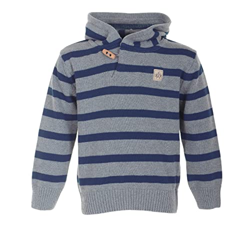 Band of Rascals Kinder Strickpullover Bars Strick aus Bio-Baumwolle, Navy-Grey, Gr. 164 von Band of Rascals