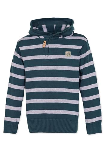 Band of Rascals Kinder Strickpullover Bars Strick aus Bio-Baumwolle, Dark-Petrol-Grey, Gr. 152 von Band of Rascals