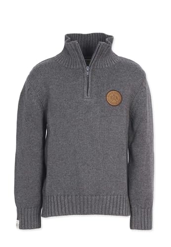 Band of Rascals Kinder Strickpullover Basic Troyer aus Bio-Baumwolle, Grey, Gr. 146 von Band of Rascals