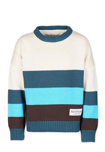 Band of Rascals Kinder Strickpullover Boxy Block aus Bio-Baumwolle, Cream-Brown, Gr. 164 von Band of Rascals