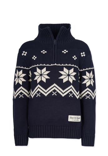 Band of Rascals Kinder Strickpullover Norway III Troyer aus Bio-Baumwolle, Navy, Gr. 146 von Band of Rascals