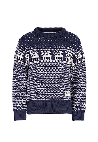 Band of Rascals Kinder Strickpullover Reindeer aus Bio-Baumwolle, Navy, Gr. 146 von Band of Rascals