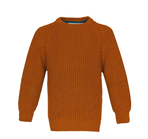 Band of Rascals Kinder Strickpullover Rib Knitter aus Bio-Baumwolle, Rust, Gr. 122/128 von Band of Rascals