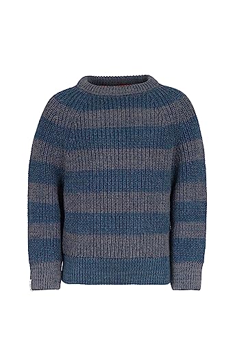 Band of Rascals Kinder Strickpullover Striped Rib aus Bio-Baumwolle, Dark-Petrol-Grey, Gr. 110/116 von Band of Rascals