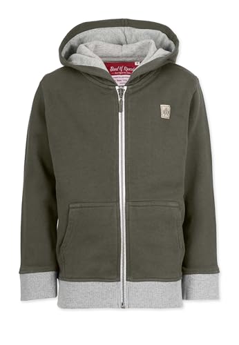 Band of Rascals Kinder Sweatjacke Basic aus Bio-Baumwolle, Olive, Gr. 110/116 von Band of Rascals