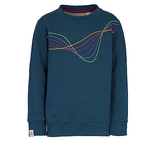 Band of Rascals Kinder Sweatshirt Frequency aus Bio-Baumwolle, Dark-Petrol, Gr. 110/116 von Band of Rascals