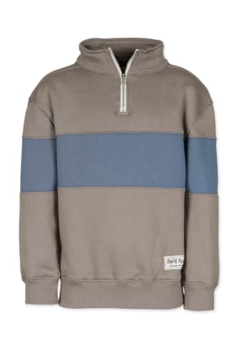 Band of Rascals Kinder Sweatshirt Quarter Zip aus Bio-Baumwolle, mud-Dove-Blue, Gr. 164 von Band of Rascals