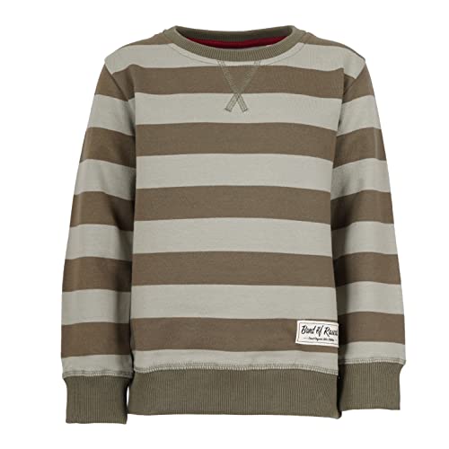 Band of Rascals Kinder Sweatshirt Striped aus Bio-Baumwolle, Olive-moos, Gr. 146 von Band of Rascals