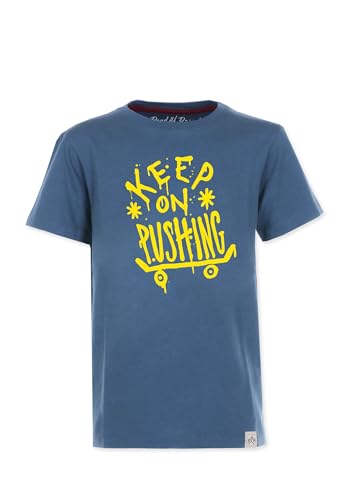 Band of Rascals Kinder T-Shirt Keep On Pushing aus Bio-Baumwolle, Blue, Gr. 146 von Band of Rascals