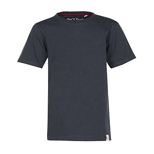 Band of Rascals Kinder Kurzarm T-Shirt Basic aus Bio-Baumwolle, Dark-Grey, Gr. 122/128 von Band of Rascals