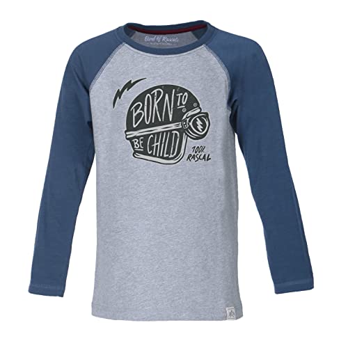 Band of Rascals Kinder Langarmshirt Helmet Raglan aus Bio-Baumwolle, Blue, Gr: 110/116 von Band of Rascals