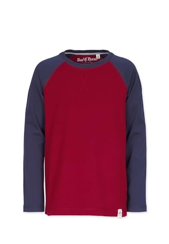 Band of Rascals Kinder Langarmshirt Raglan aus Bio-Baumwolle, red-Navy, Gr: 122/128 von Band of Rascals