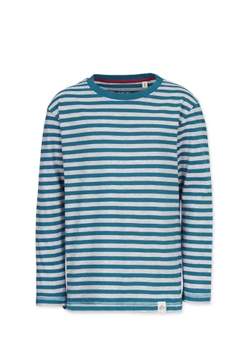 Band of Rascals Kinder Langarmshirt Striped aus Bio-Baumwolle, Petrol, Gr: 140 von Band of Rascals