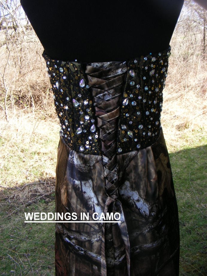 Camo Prom Kleid+Kurzes Perlen Camo Kleid von BandJcouture