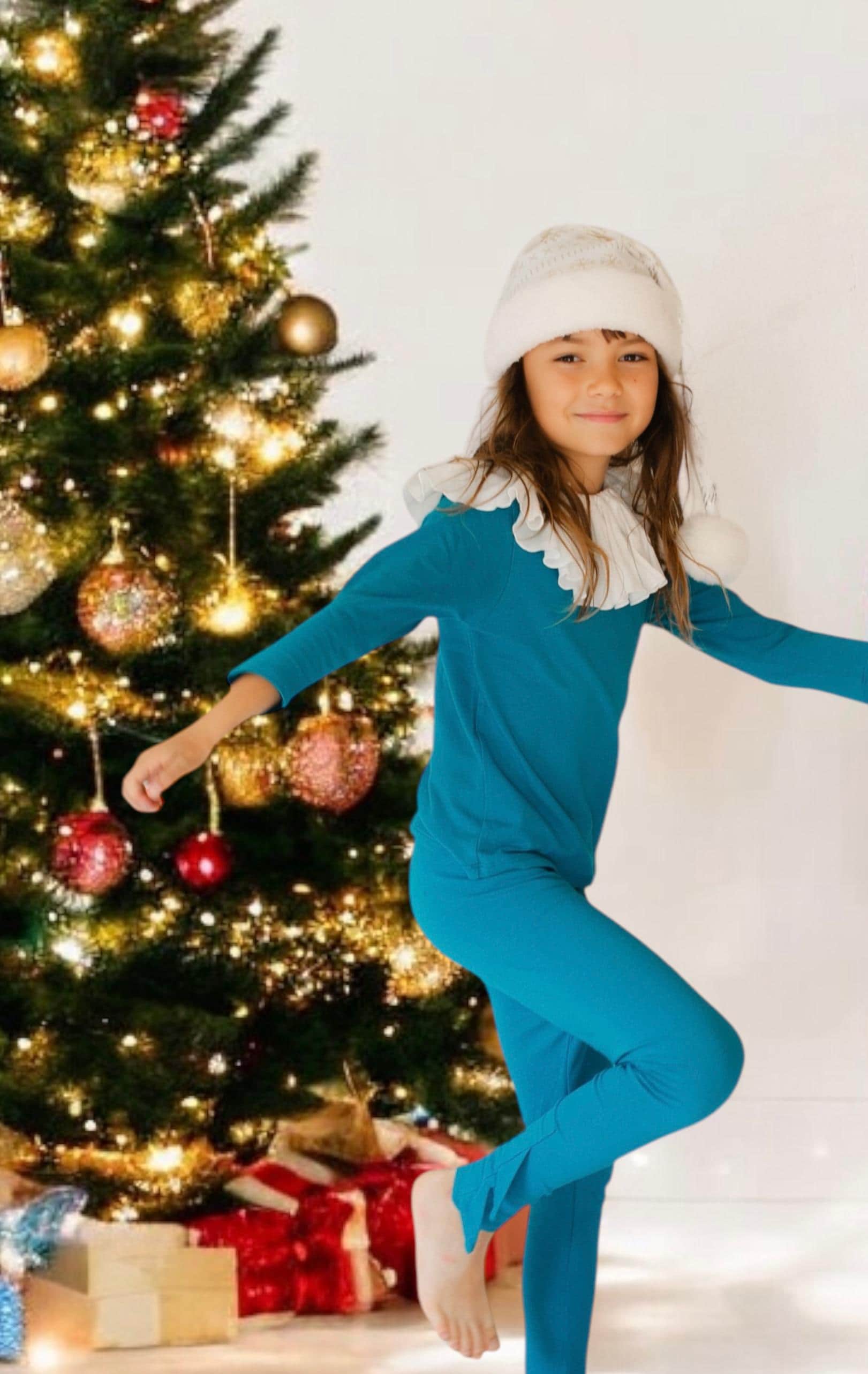 Baby Elfenkostüm Baumwoll-Sankthelfer-Outfit Mit Sherpa-Mütze von BandOfTheWildShop