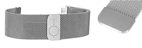 BandOh 22mm Milanaise Uhrenarmband Silber mit Magnetschließe Quick-Release von Eichmüller since 1950