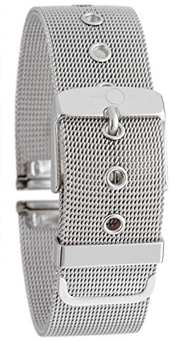 BandOh massives 22mm Edelstahl Milanaise Uhren Armband Silber mit Dornschließe von BandOh