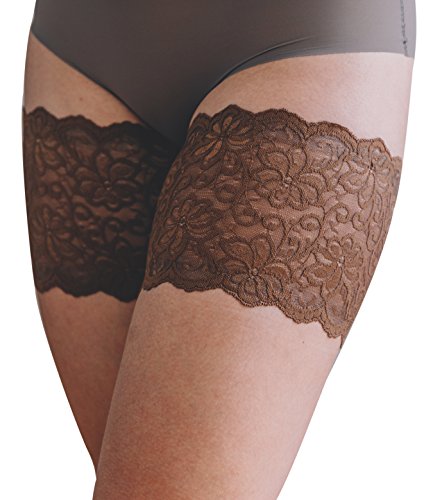 Bandelettes Original Warenzeichen, Sexy Anti-Scheurn, Elastische Oberschenkelbänder, Verhindern Reibung am Oberschenkel, Braun Dolce, S, A (53-57cm) von Bandelettes