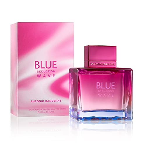 Banderas Perfumes – Blue Seduction Wave – Eau de Toilette für Damen – Langanhaltend – Frischer, verführerischer und femininer Duft – Fruchtige und blumige Noten – Ideal für tagsüber – 100 ml von Banderas