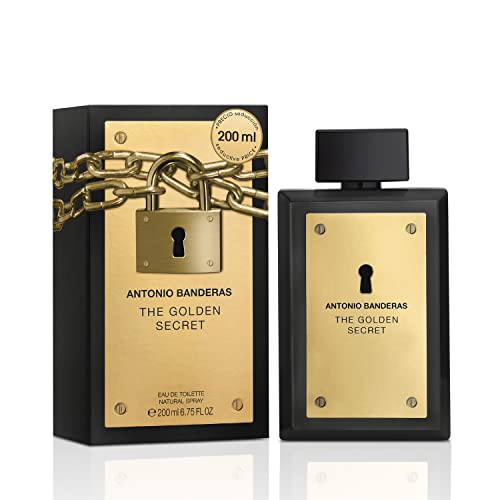 Banderas - The Golden Secret - Eau de Toilette Spray für Herren, Täglicher und Männlicher Duft mit Minze und Apfellikör - 200 ml von Banderas