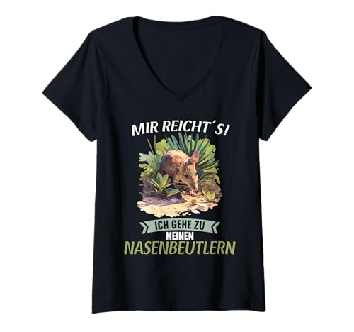 Damen Bandicoot Nasenbeutler T-Shirt mit V-Ausschnitt von Bandicoot Nasenbeutler Tier Shop