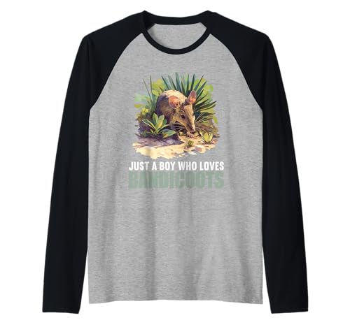 Herren Just a Boy who Loves Bandicoots Bandicoot Nasenbeutler Raglan Herren Just a Boy who Loves Bandicoots Bandicoot Nasenbeutler Raglan von Bandicoot Nasenbeutler Tier Shop