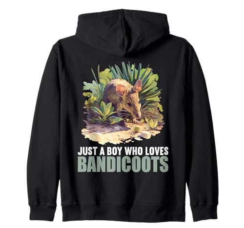 Just a Boy who Loves Bandicoots Bandicoot Nasenbeutler Kapuzenjacke Just a Boy who Loves Bandicoots Bandicoot Nasenbeutler Kapuzenjacke von Bandicoot Nasenbeutler Tier Shop