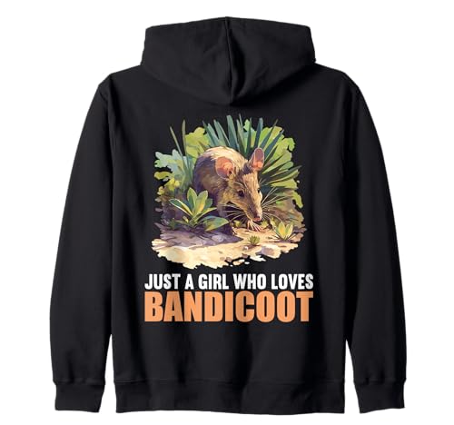 Just a Girl who Loves Bandicoots Bandicoot Nasenbeutler Kapuzenjacke Just a Girl who Loves Bandicoots Bandicoot Nasenbeutler Kapuzenjacke von Bandicoot Nasenbeutler Tier Shop