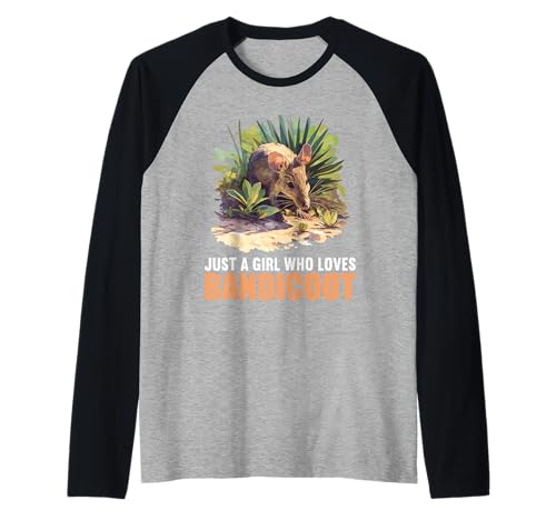 Just a Girl who Loves Bandicoots Bandicoot Nasenbeutler Raglan von Bandicoot Nasenbeutler Tier Shop