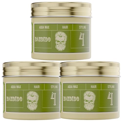 Bandido Aqua Wax Nr.4 Green (3 x 125ml) LIGHT (3er Set) Haarwachs Haarwax starker Halt Stylingwachs Haarwachs Männer Pomade Herren - Hair Wax Men Haar Wax Herren Wachs von Bandido