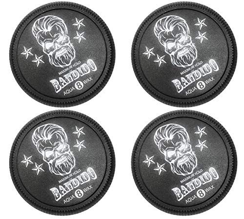 4 x 150 ml Bandido Hair Wax Nr.8 Black Haarwachs Haar Styling Wachs Herren Haargel von Bandido